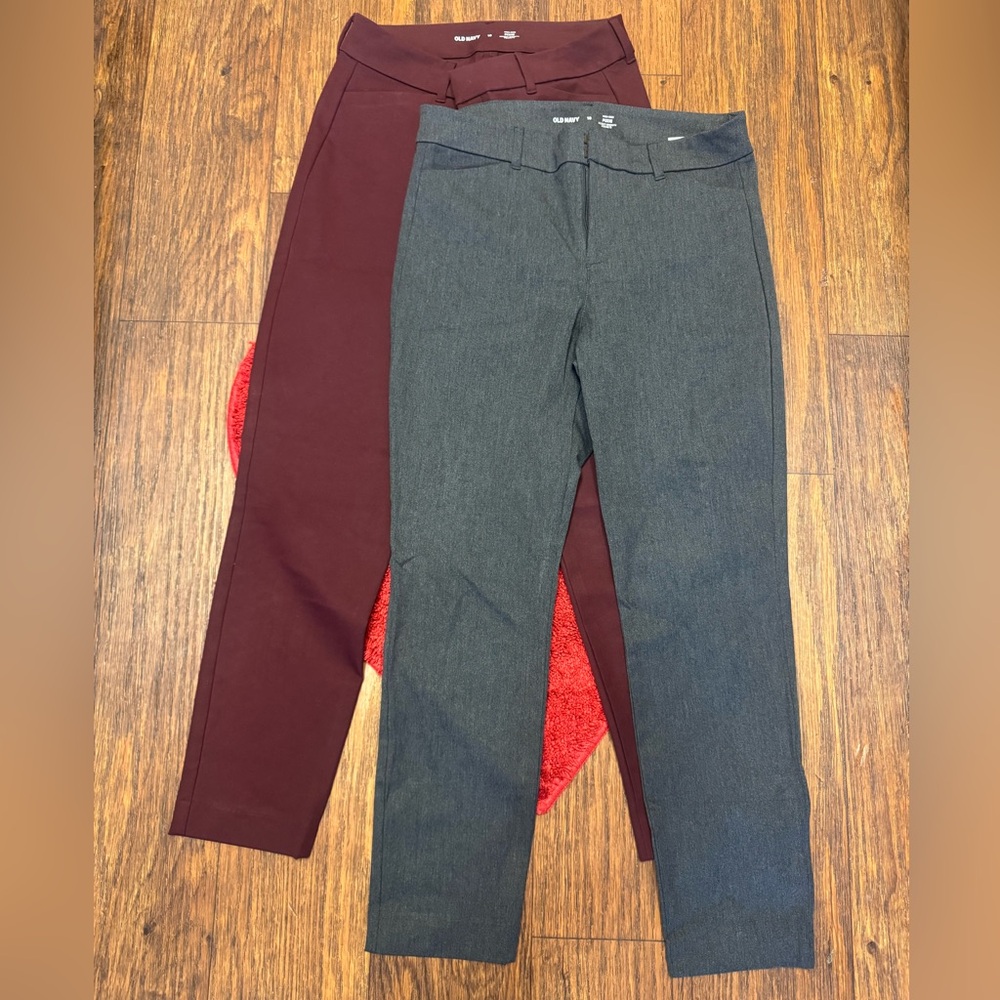 Old Navy Burgundy and Gray Pants Set